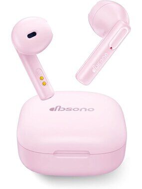 Wireless Pink Ultra-Lightweight Waterproof TWS 25H Playtime Bluetooth Earbud